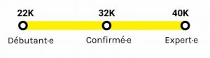 La rémunération du métier de Level Designer est de 22K en tant que débutant·e, 32K en tant que confirmé·e et 40K en tant qu'expert·e.